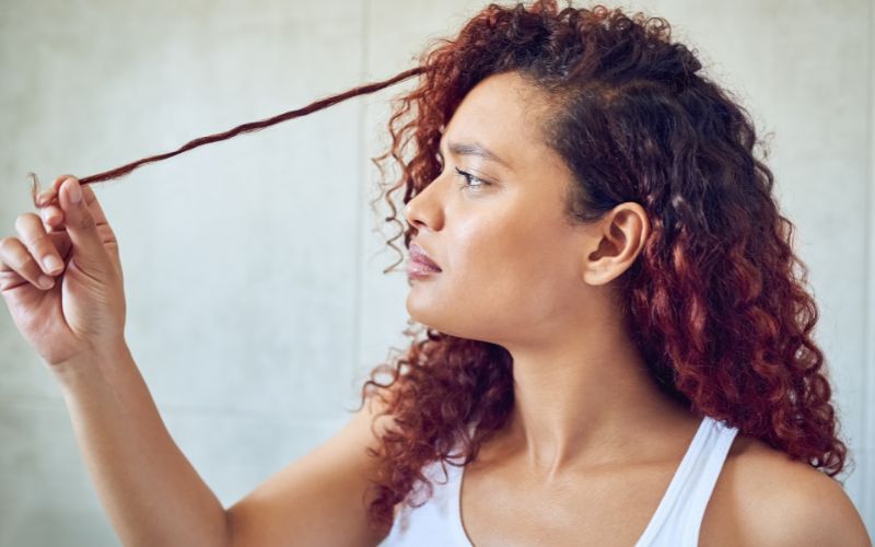 Looking at curly hair